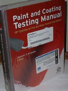 paint and coating testing manual pdf